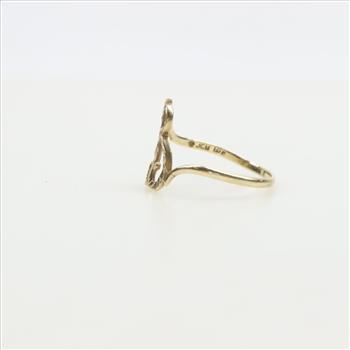 10kt Gold Cursive Initial Ring