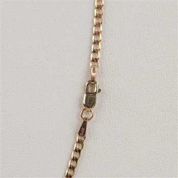 10kt Gold Dainty Curb Chain Necklace