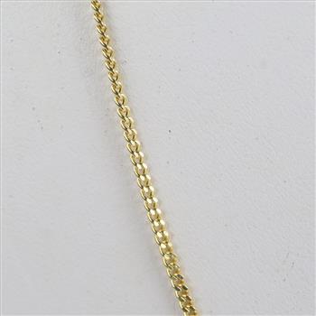 10kt Gold Delicate Curb Chain Necklace