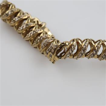 10kt Gold Diamond Accent Bracelet