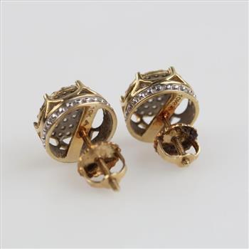 10kt Gold Diamond Accent Earrings