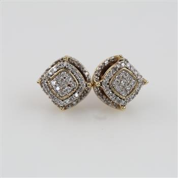 10kt Gold Diamond Accent Earrings