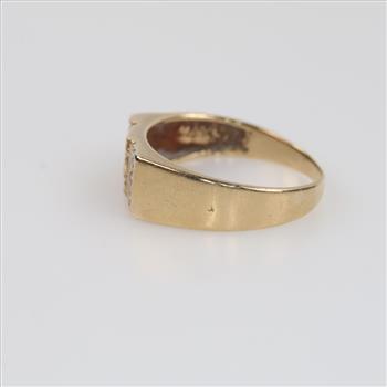 10kt Gold Diamond Accent Nugget Ring