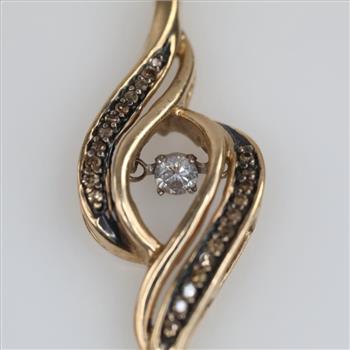 10kt Gold Diamond Accent Pendant