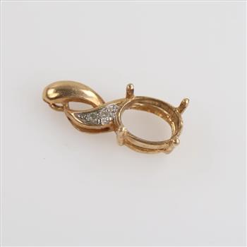 10kt Gold Diamond Accent Pendant