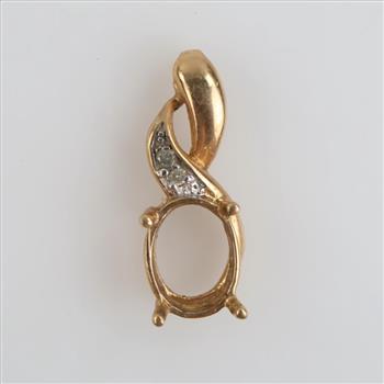 10kt Gold Diamond Accent Pendant