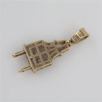 10kt Gold Diamond Accent Plug Pendant