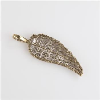 10kt Gold Diamond Accent Wing Pendant