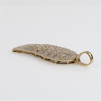 10kt Gold Diamond Accent Wing Pendant