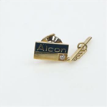 10kt Gold Diamond Alcon Pin