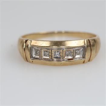 10kt Gold Diamond Band