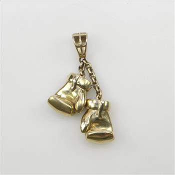 10kt Gold Diamond Boxing Gloves Pendant