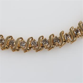 10kt Gold Diamond Bracelet