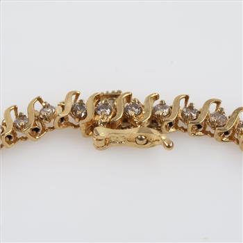 10kt Gold Diamond Bracelet
