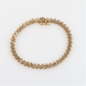10kt Gold Diamond Bracelet