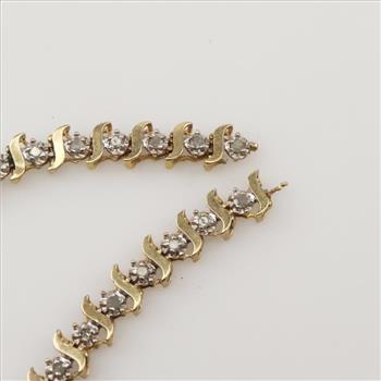 10kt Gold Diamond Bracelet