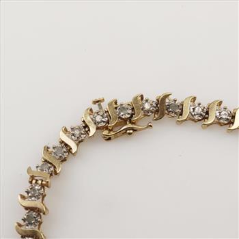 10kt Gold Diamond Bracelet