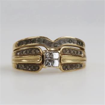 10kt Gold Diamond Bridal Set