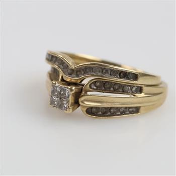 10kt Gold Diamond Bridal Set