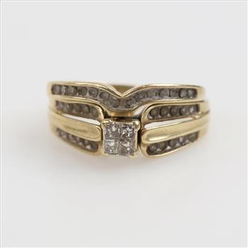 10kt Gold Diamond Bridal Set