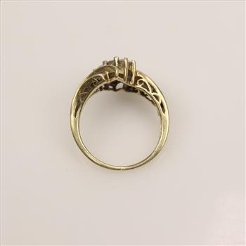 10kt Gold Diamond Bypass Ring