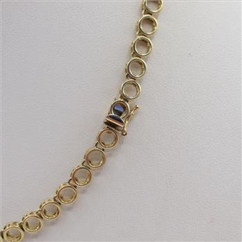 10kt Gold Diamond Circle Chain Necklace