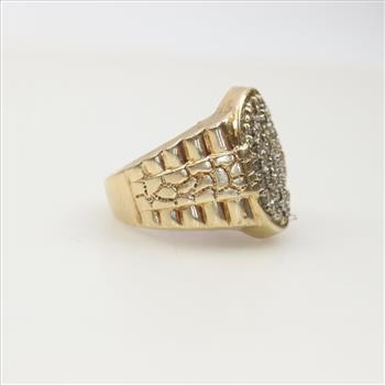 10kt Gold Diamond Cluster Ring