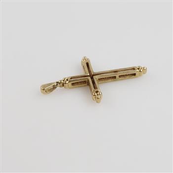 10kt Gold Diamond Cross Pendant