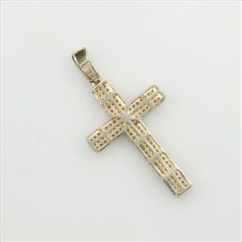 10kt Gold Diamond Cross Pendant