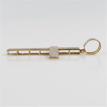 10kt Gold Diamond Cross Pendant