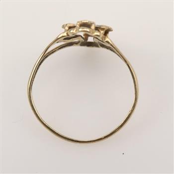 10kt Gold Diamond Cross Ring