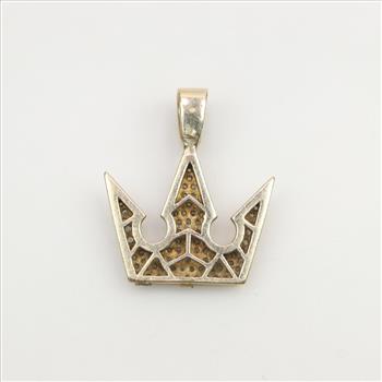 10kt Gold Diamond Crown Pendant