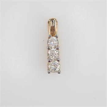 10kt Gold Diamond Drop Pendant