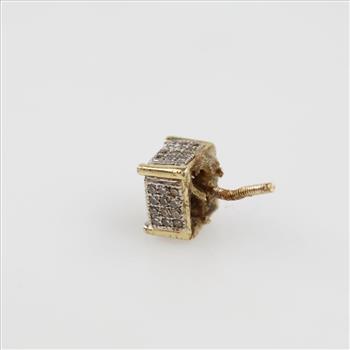 10kt Gold Diamond Earring