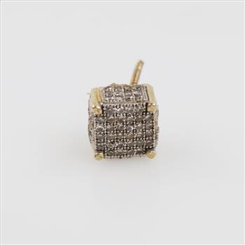 10kt Gold Diamond Earring