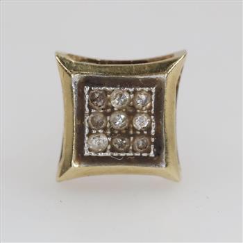 10kt Gold Diamond Earring