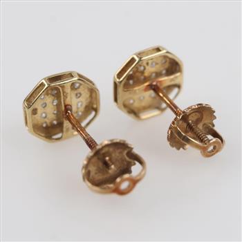 10kt Gold Diamond Earrings
