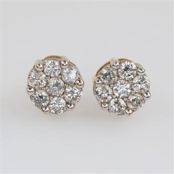 10kt Gold Diamond Earrings