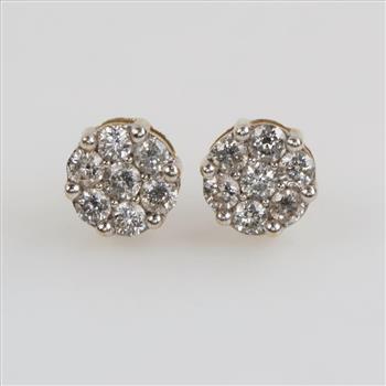 10kt Gold Diamond Earrings