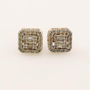 10kt Gold Diamond Earrings