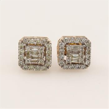 10kt Gold Diamond Earrings