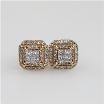 10kt Gold Diamond Earrings