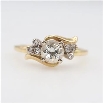10kt Gold Diamond Engagement Ring