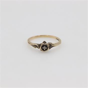 10kt Gold Diamond Flower Ring