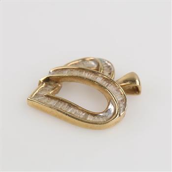 10kt Gold Diamond Heart Pendant