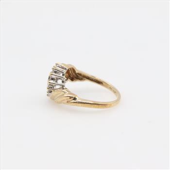 10kt Gold Diamond Heart Ring
