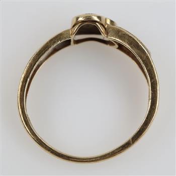 10kt Gold Diamond Heart Ring