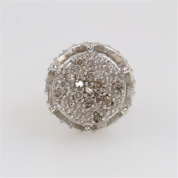 10kt Gold Diamond Hollow Stud Earring