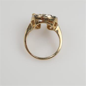 10kt Gold Diamond Horse Shoe Ring