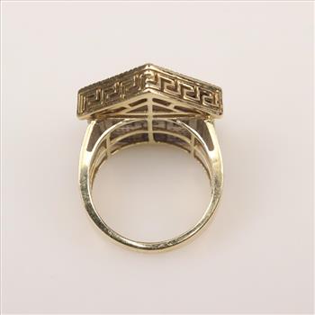 10kt Gold Diamond House Ring